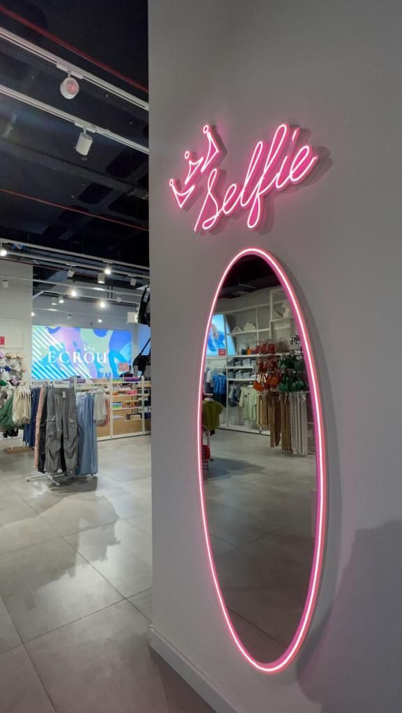 Selfie Mirror Neon Sign