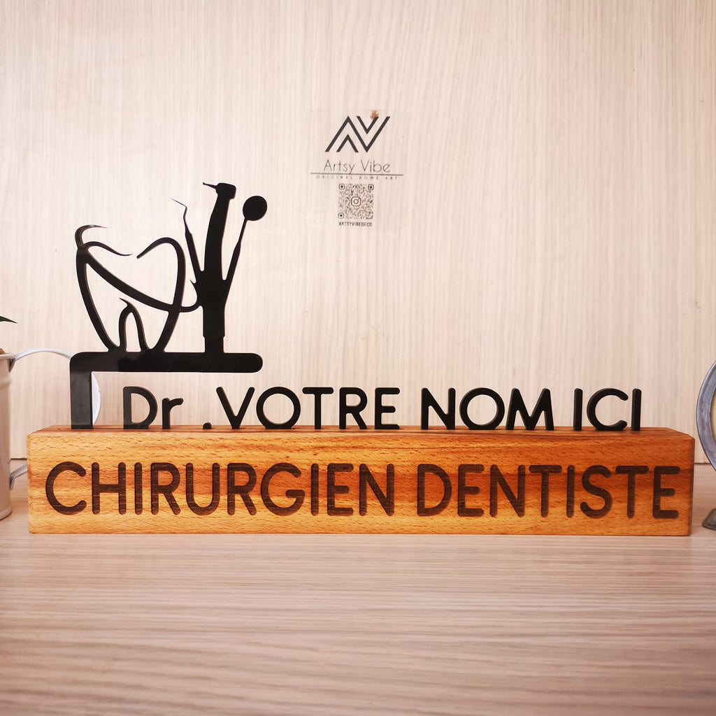 Porte-nom Bureau En wood