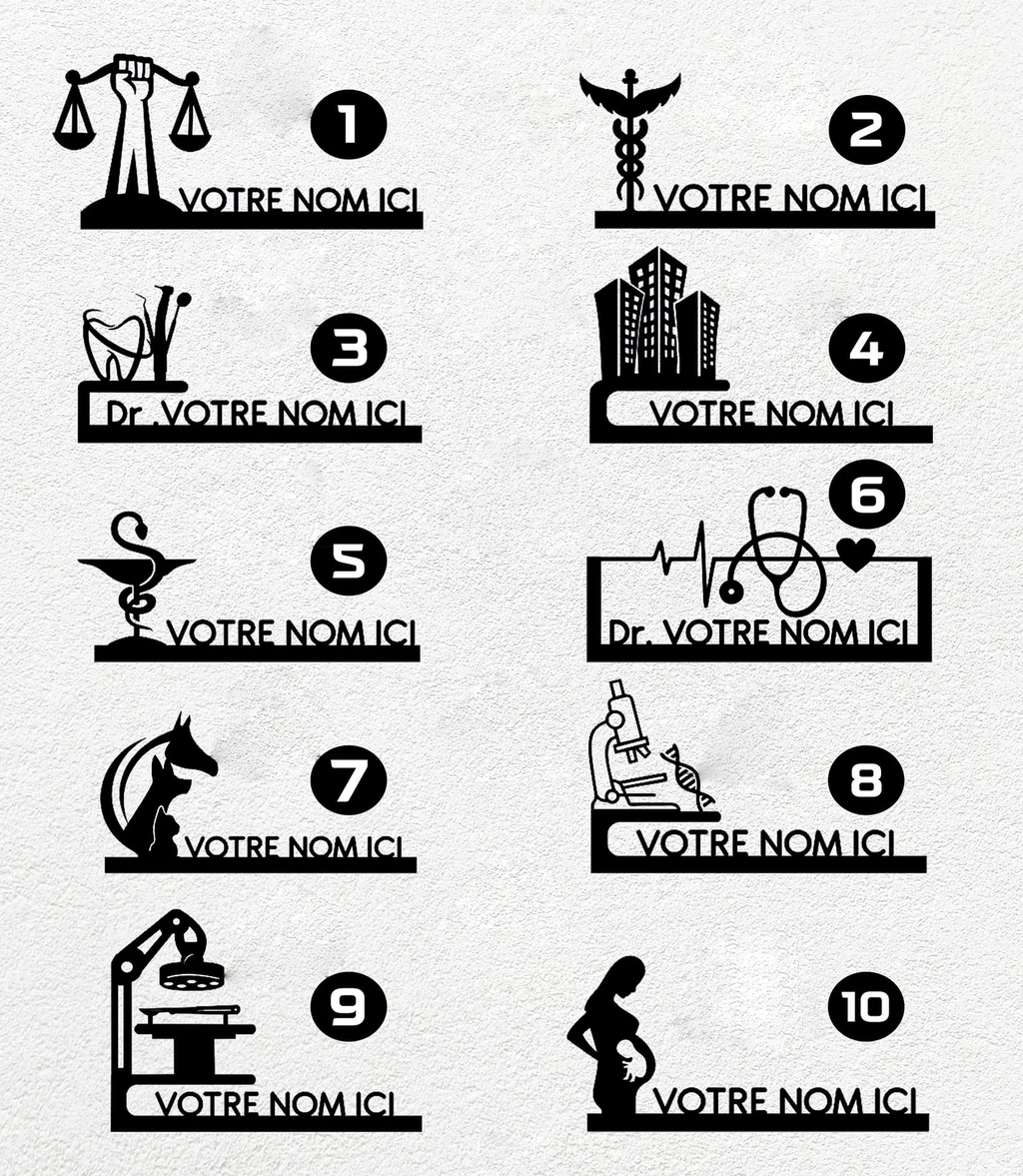 Porte-nom Bureau En wood