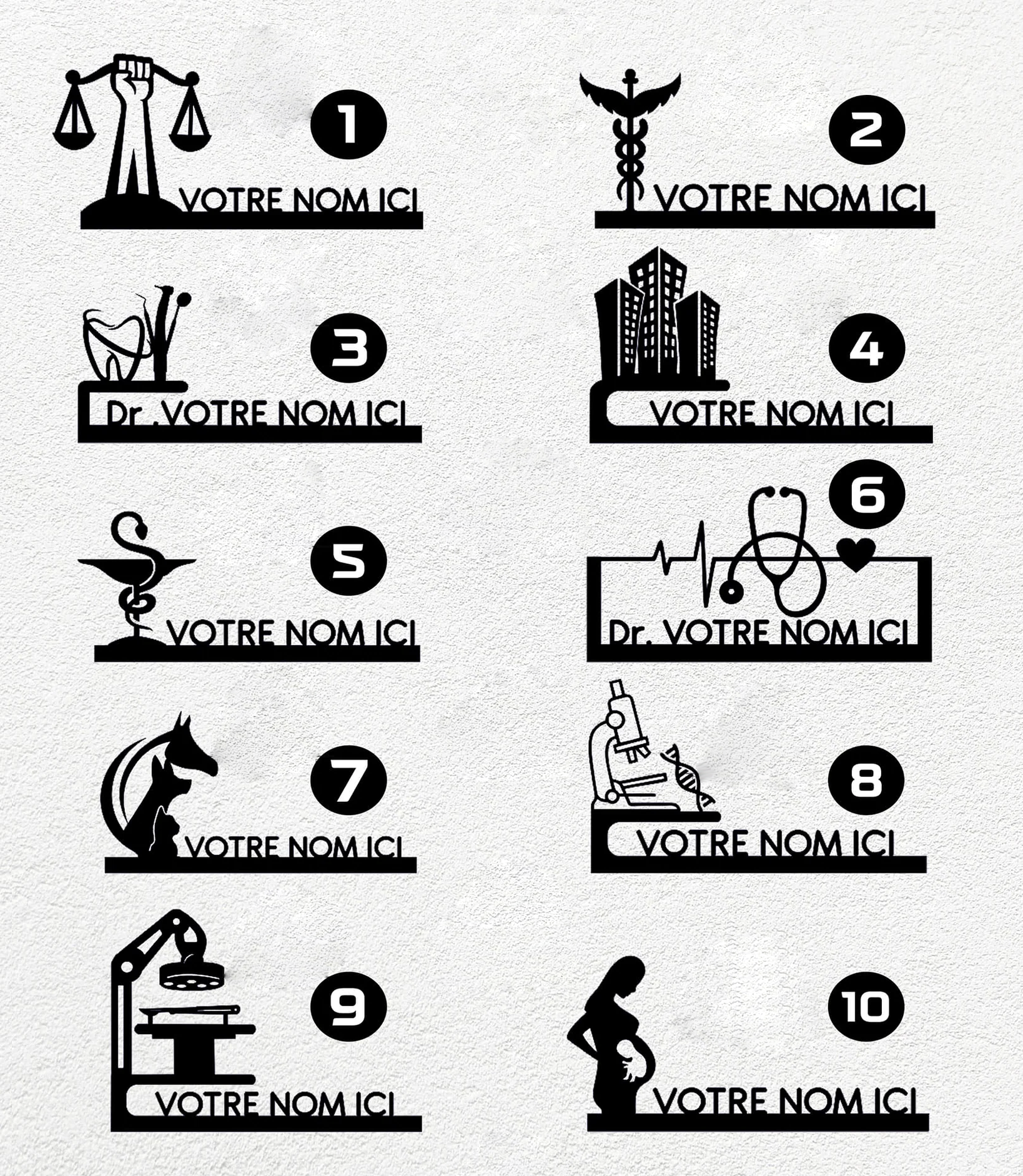 Porte-nom Bureau En wood