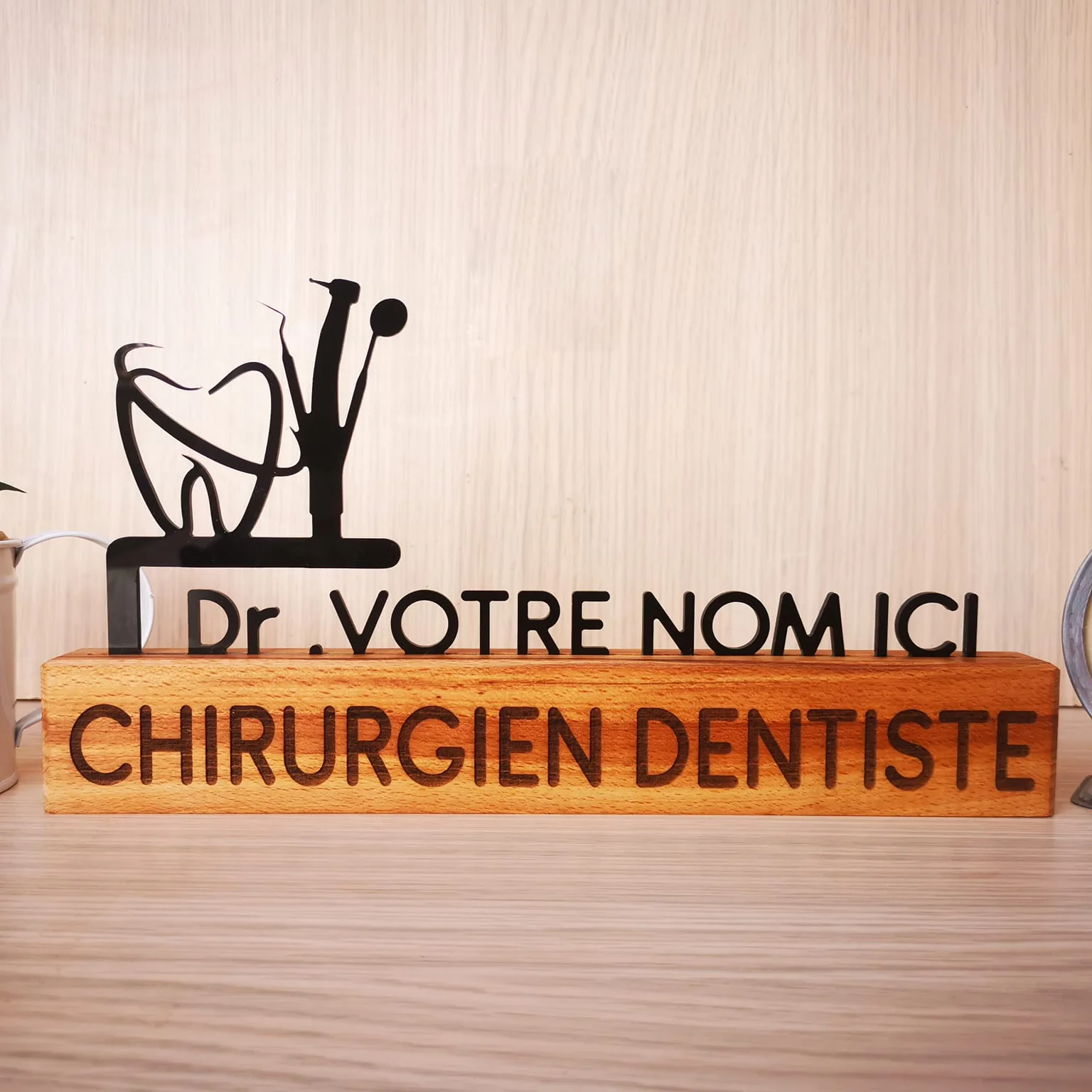 Porte-nom Bureau En wood