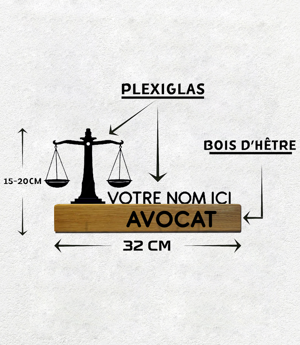 Porte-nom Bureau En wood