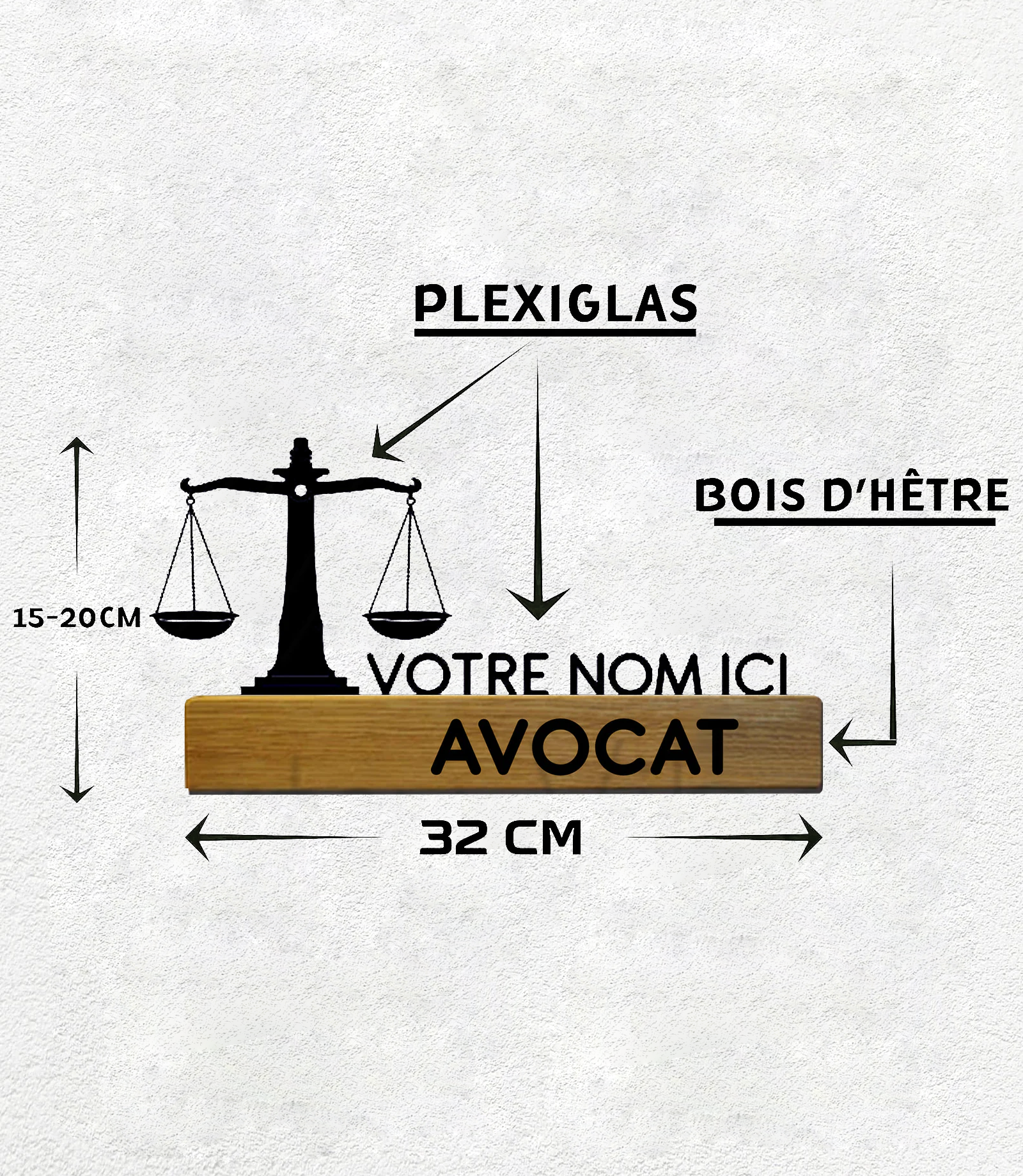 Porte-nom Bureau En wood